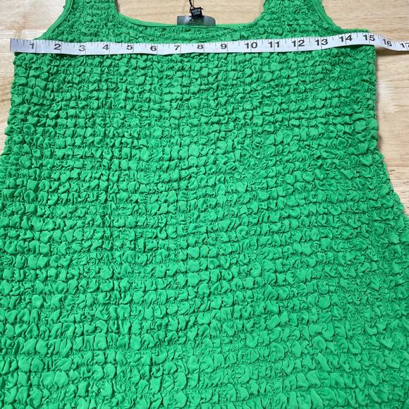 Rails NWT Julie Mini Dress Clover Green Size M Retro 90s Popcorn Fabric Stretchy - Picture 6 of 9